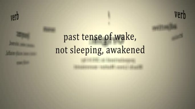 定义: 醒来