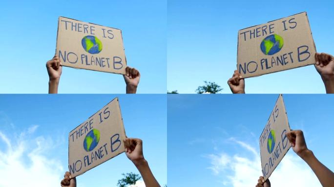 反对气候变化和全球变暖的青年示威。