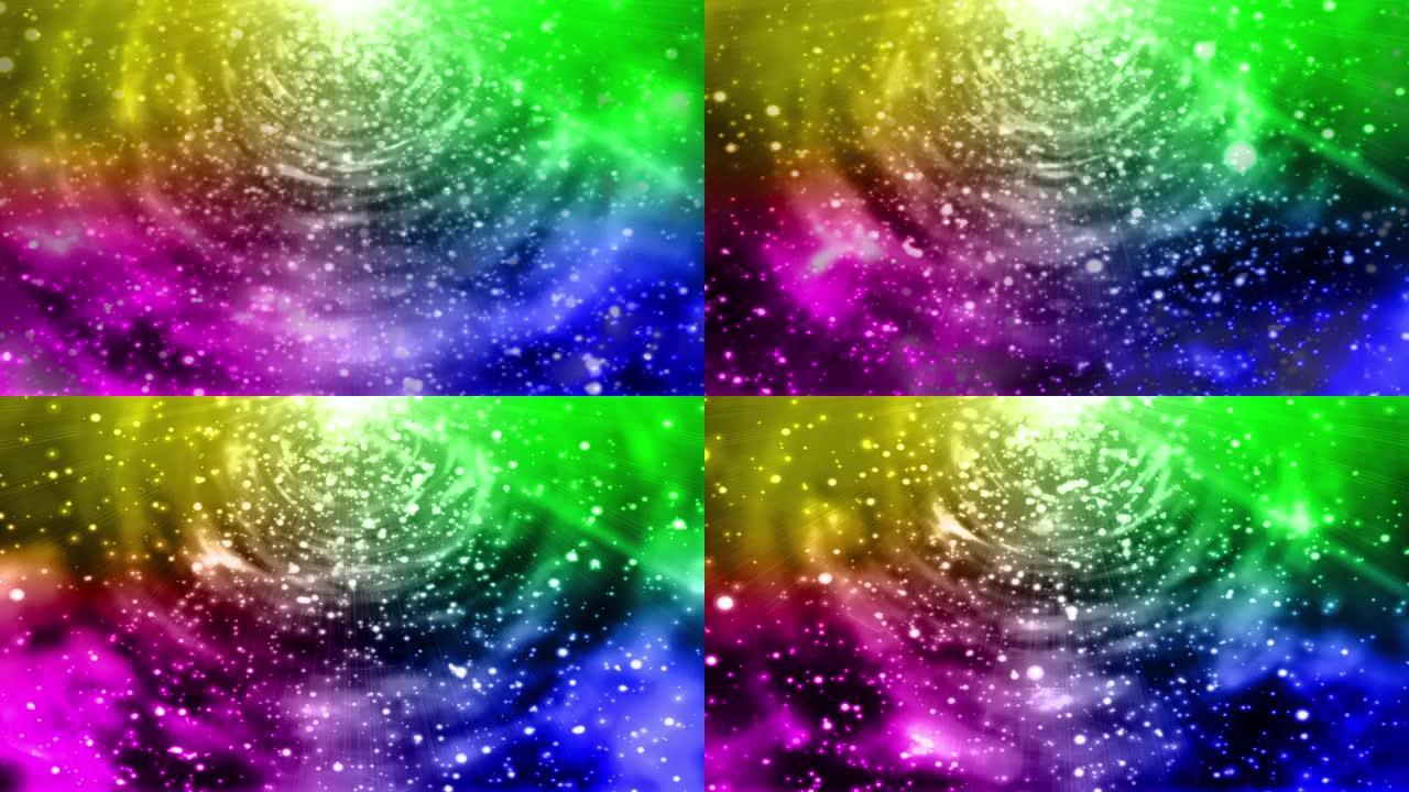 彩虹隧道粒子循环动画