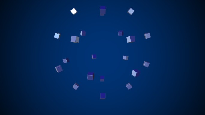 3d立方体粒子旋转动画