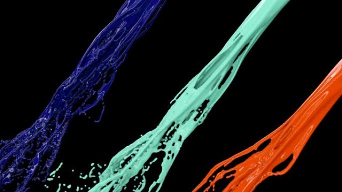 现代抽象横幅与颜色趋势液体喷射。运动设计。横幅背景。流体，彩波，曲线。数字液体墨水。抽象3d液体流体