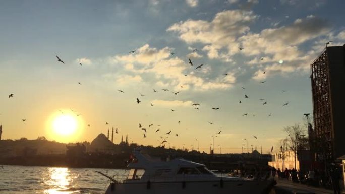 Istanbul, Karakoy District View in The Evening.