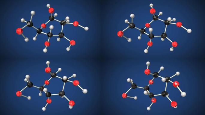 分子式微观三维动画原子