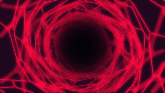 一波红色能量无限无缝循环背景为灵性和恍惚电子音乐概念