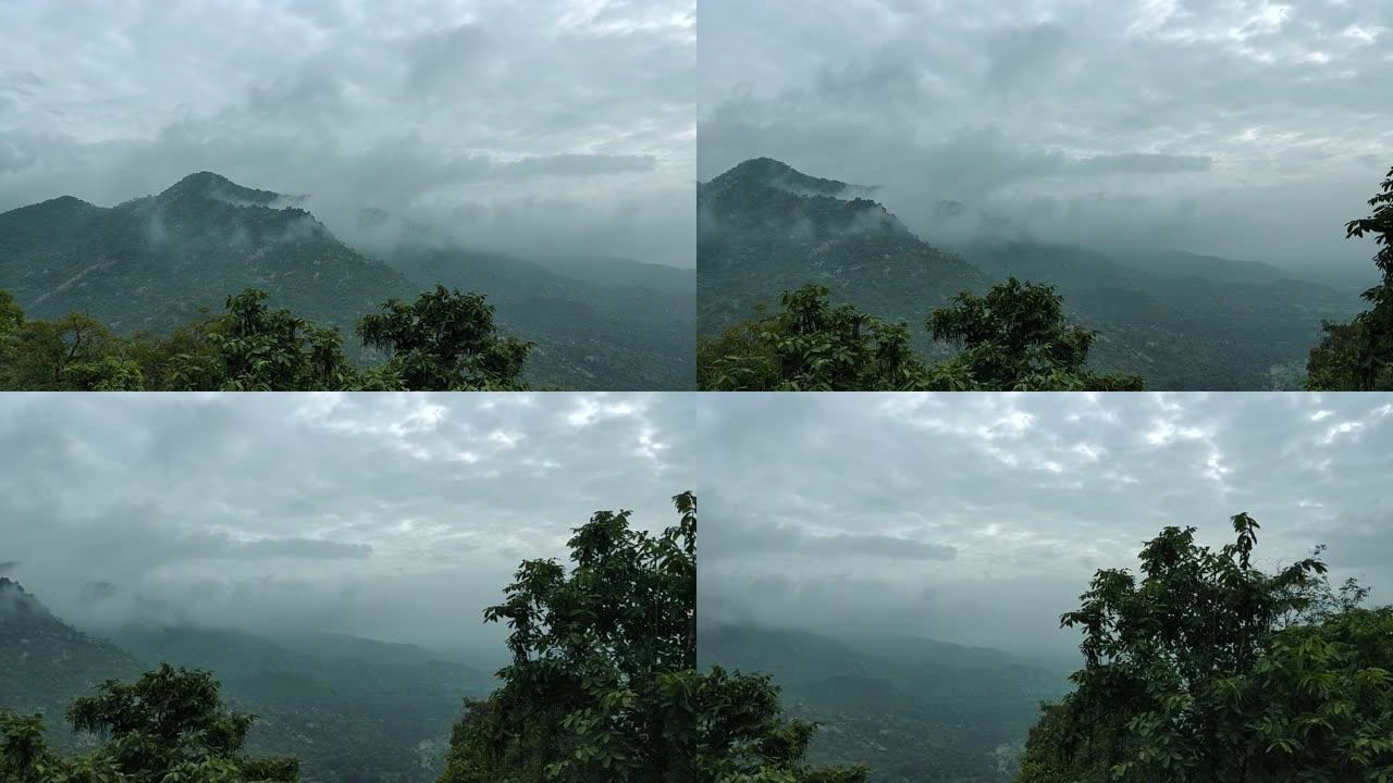 印度拉贾斯坦邦阿布山山上的云层