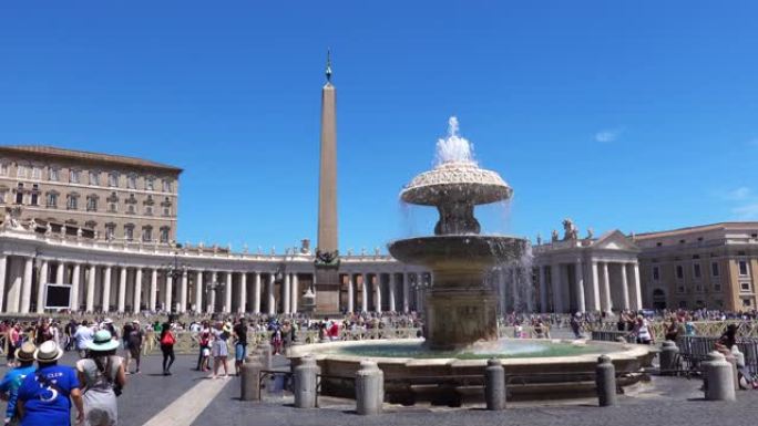 罗马意大利圣彼得广场梵蒂冈游客3