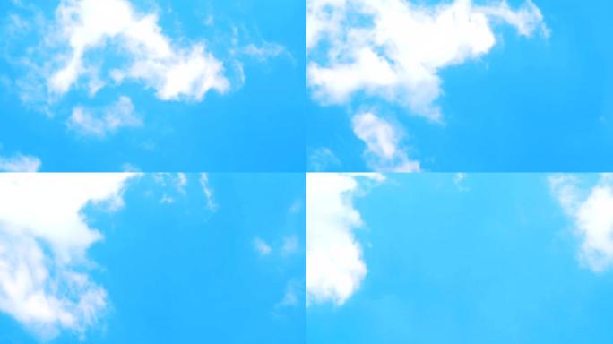 纯蓝天白堆云移动时间lapse1
