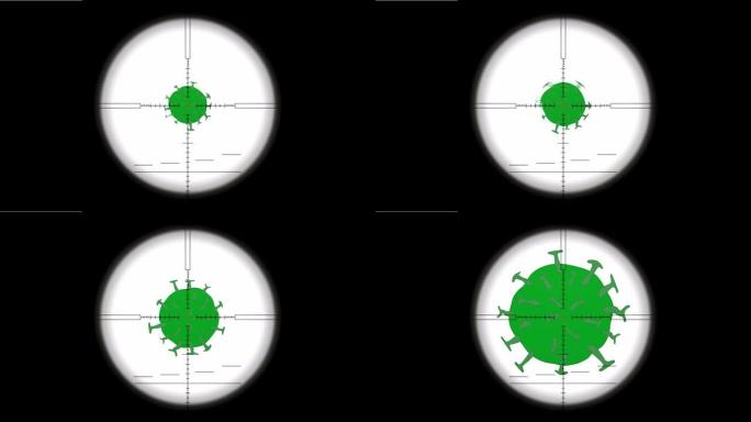 疫苗破坏冠状病毒动画。
