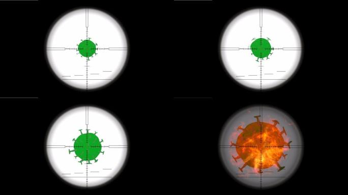 疫苗破坏冠状病毒动画。