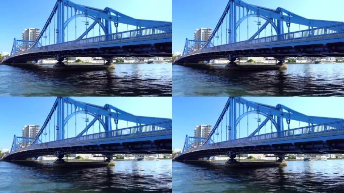 跨隅田川的清洲桥风光风景航拍大景大桥
