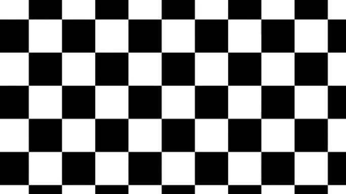催眠的黑白背景。几何形状。抽象的，正方形的无缝循环动画。催眠图像可视化。视错觉