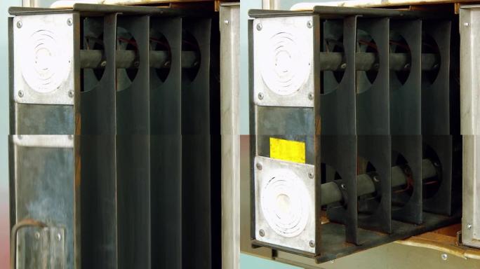 静电除尘器盒在高电压下净化空气颗粒。