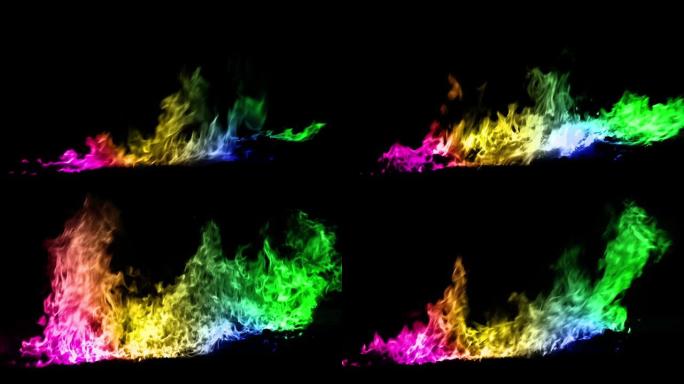 彩虹火焰燃烧循环动画