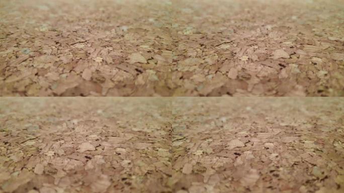 软木片木质颗粒材料纹理特写镜头复制空间