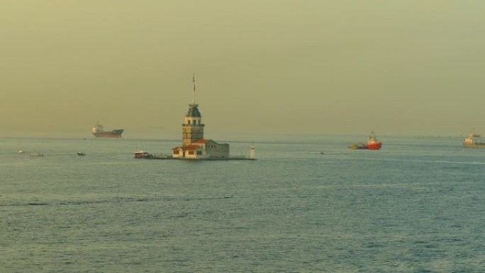 博斯普鲁斯海峡的早晨海景