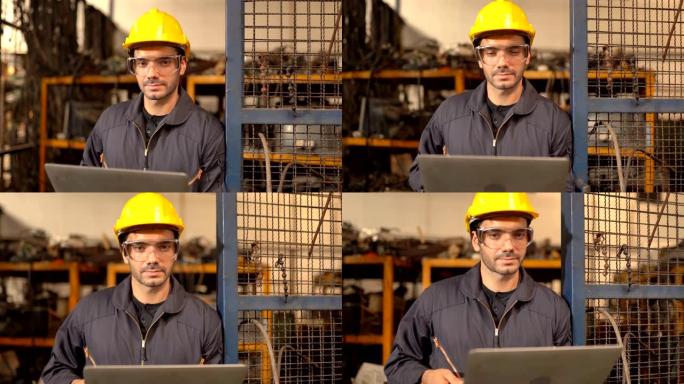 工程师的肖像工程师外国人电脑