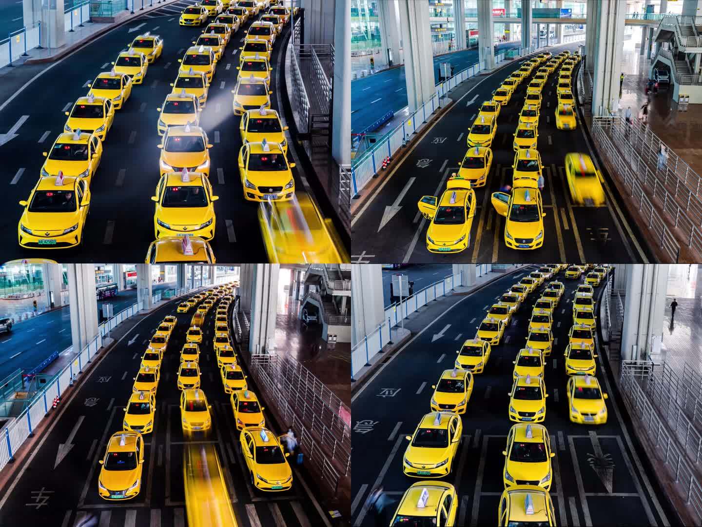 T0314重庆江北机场出租车 黄色法拉利