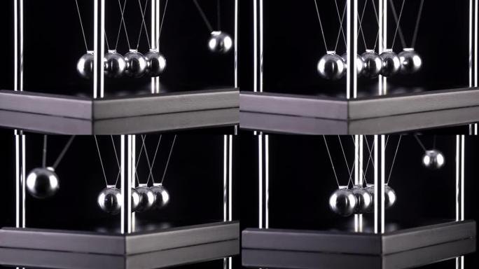 牛顿的摇篮慢动作牛顿撞珠视频素材