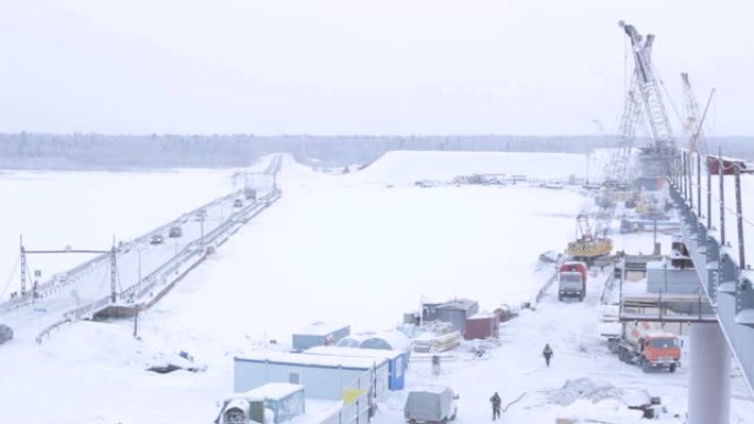 Bridge Construction Site above Arctic Circle