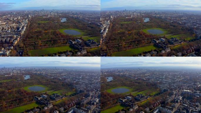 伦敦海德公园美丽的鸟瞰图
