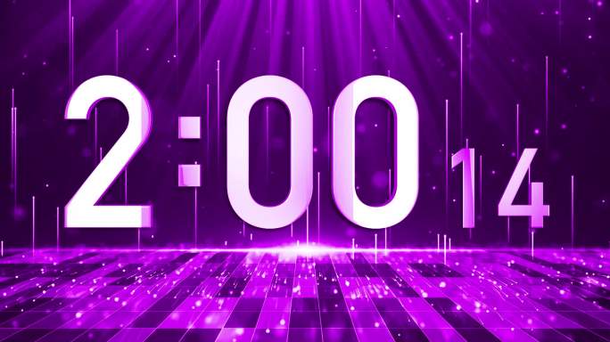 高端粉紫色五分钟液晶正数顺数计毫秒宽屏