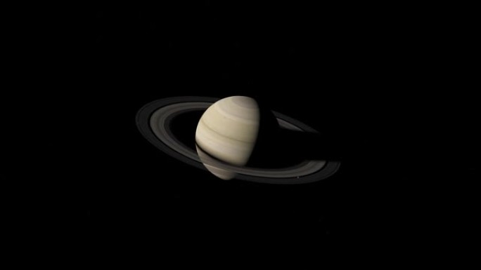 土星飞越恒星3D渲染