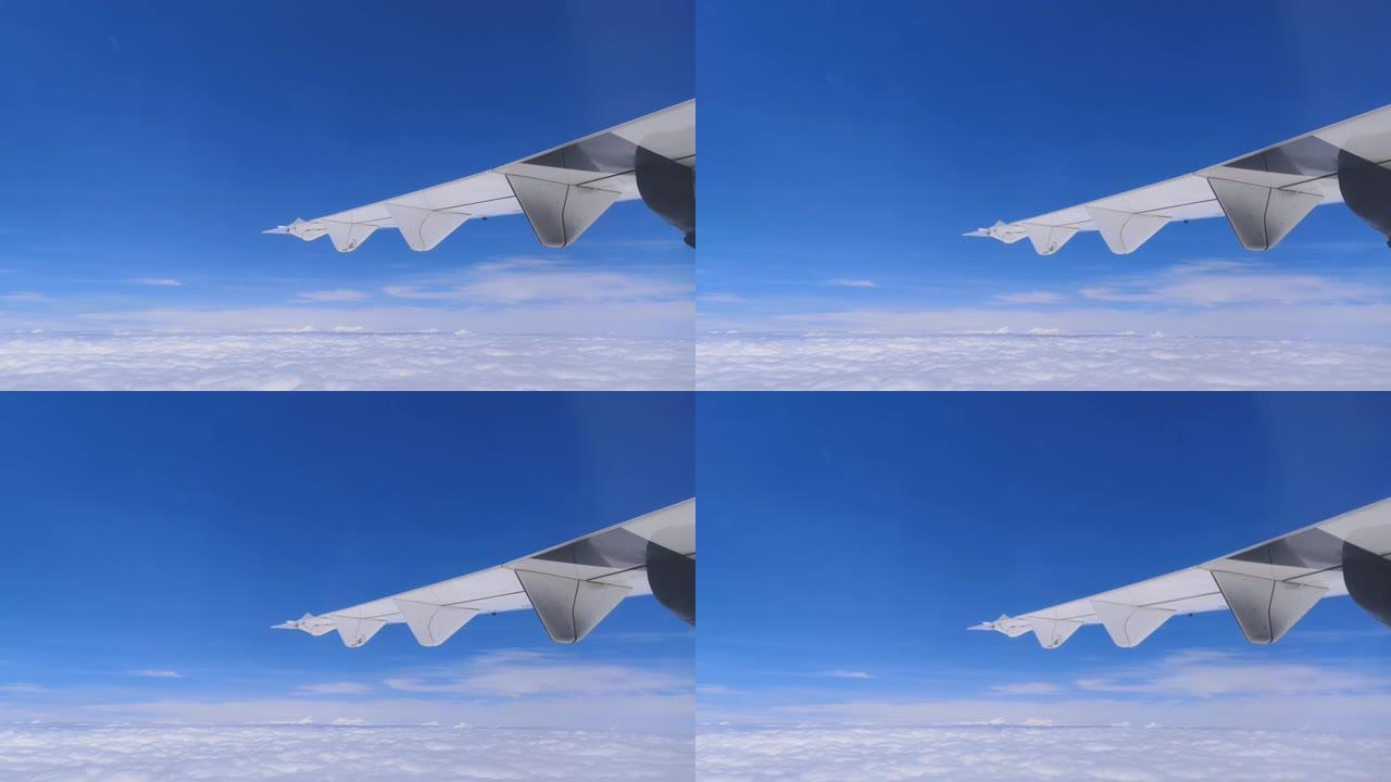 从泰国飞机上俯瞰云层的鸟瞰图