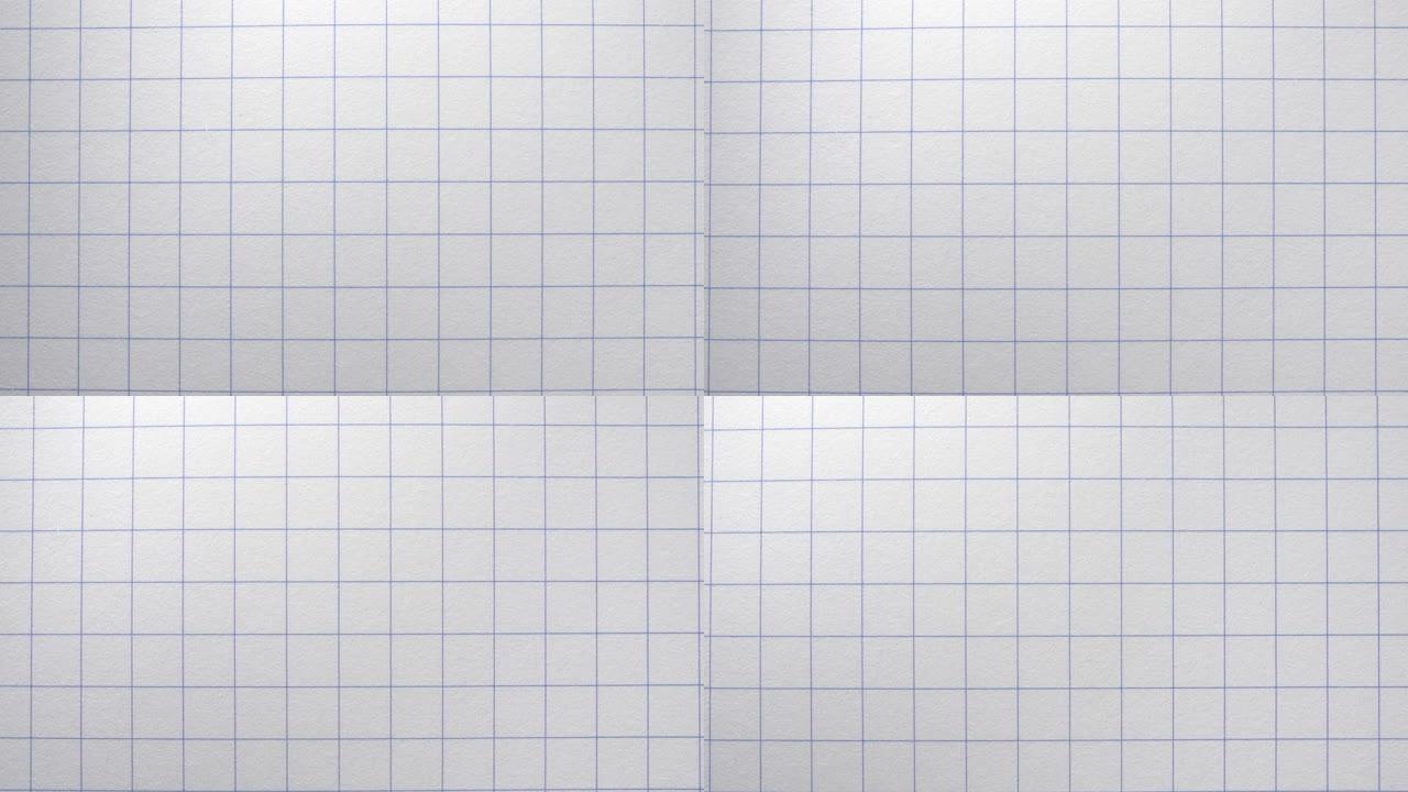 笼子里的练习簿单。学校笔记本。具有几何图案的白色场。