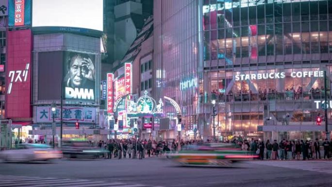 东京涩谷城市行人交通