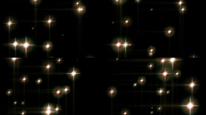 闪烁的星星运动图形与夜晚背景