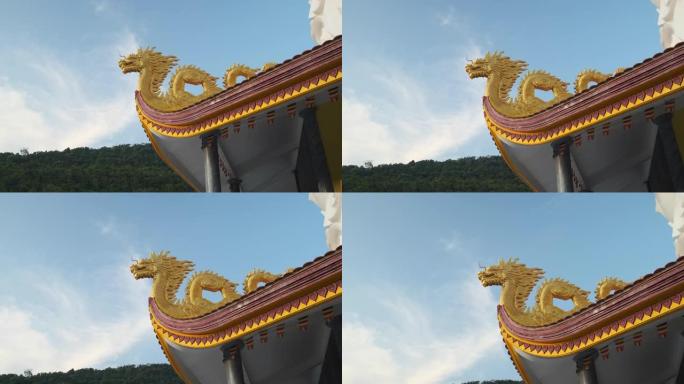 越南何国宝塔的金龙外观细节