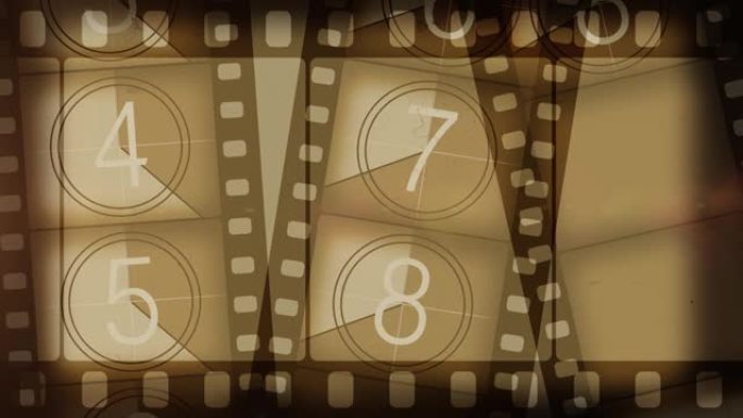 旧电影框架背景。无缝循环