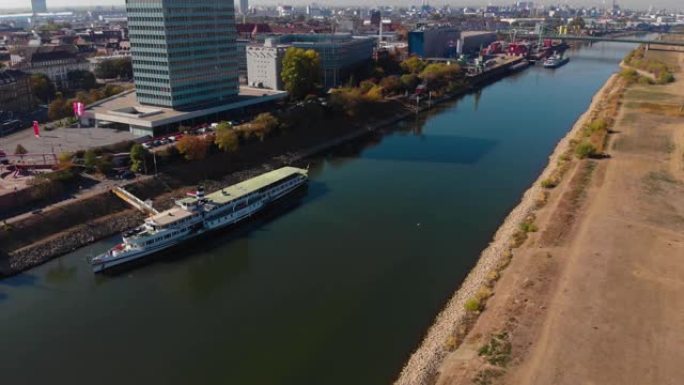 曼海姆市的鸟瞰图曼海姆市航拍德国航拍宣传