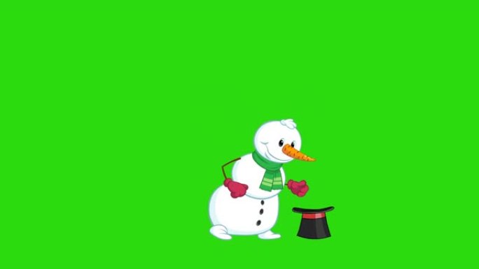雪人卡通动画雪人动画背景圣诞节背景素材