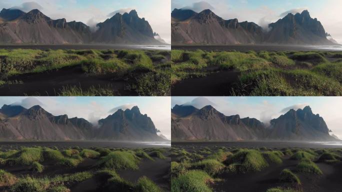 冰岛的山脉和海滩冰岛的山脉海滩