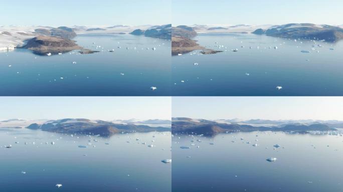 格陵兰岛萨维西维克地区的全景空中无人机视图