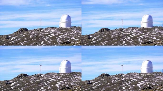 雪山山顶Calar Alto天文台的延时