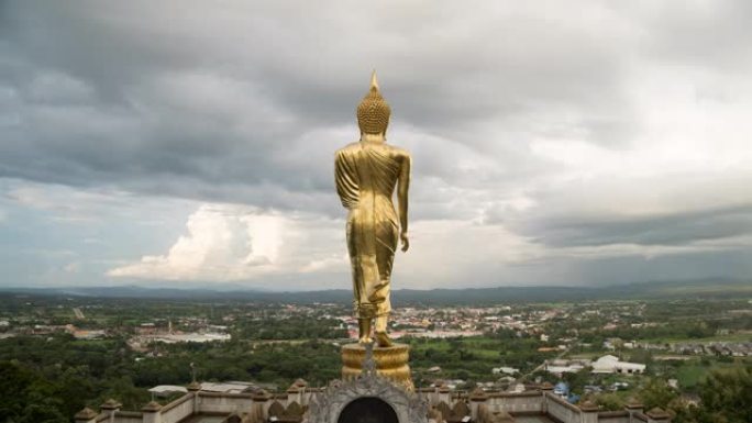 泰国南省著名旅游景点云和天气变化的延时镜头