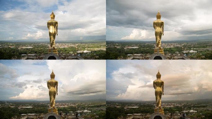 泰国南省著名旅游景点云和天气变化的延时镜头