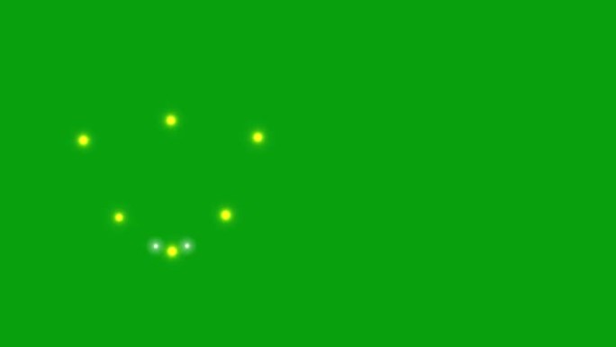 发光心形绿色屏幕运动图形