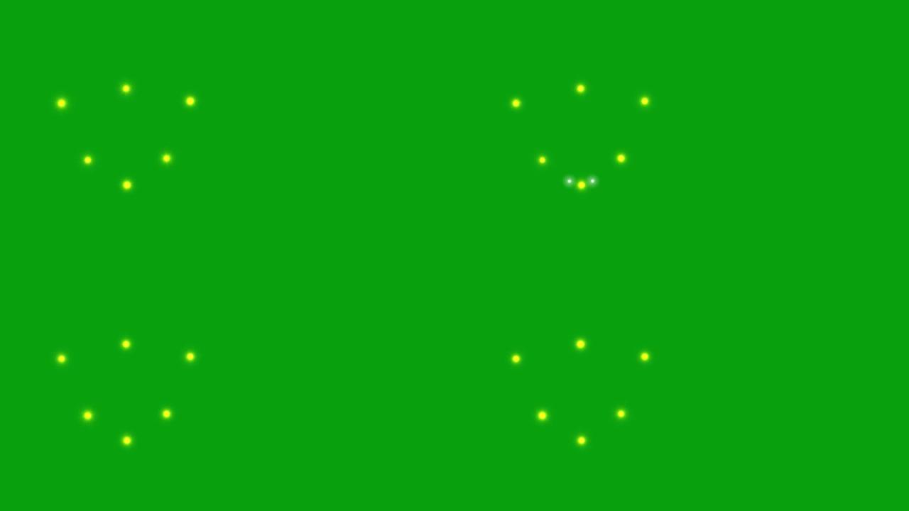 发光心形绿色屏幕运动图形