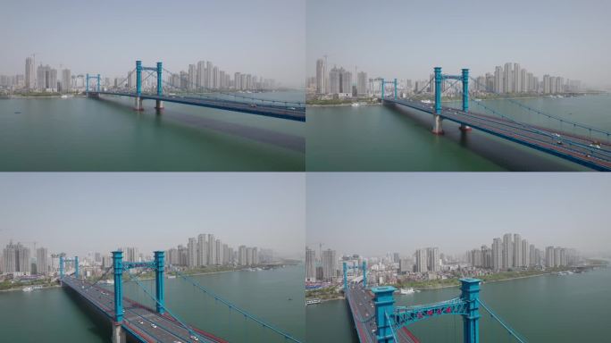 湖北襄阳凤雏大桥4K航拍