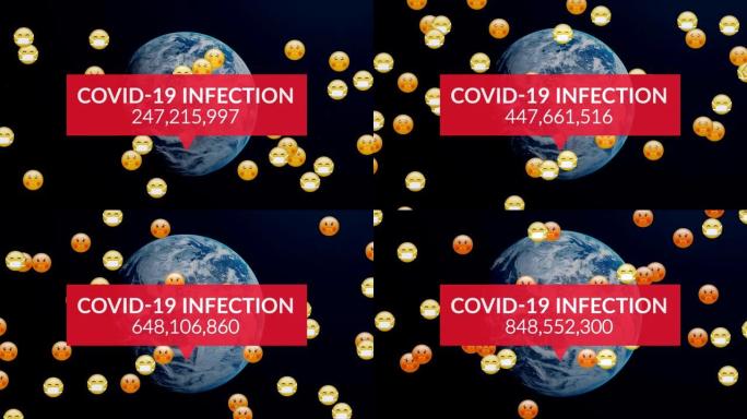 冠状病毒全球感染病例。