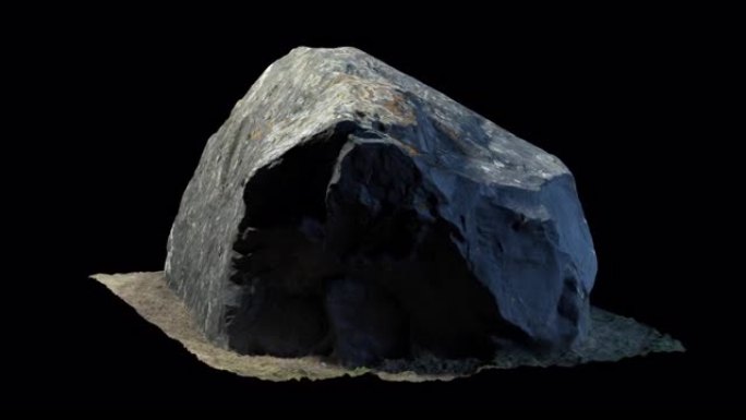岩石模型旋转3d渲染