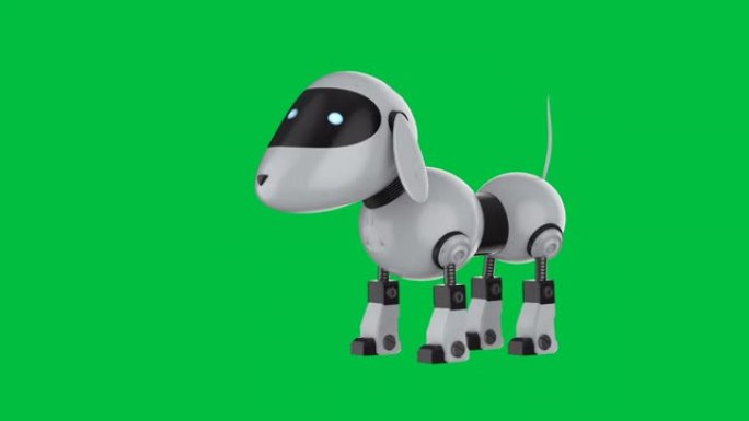 绿屏上的狗机器人