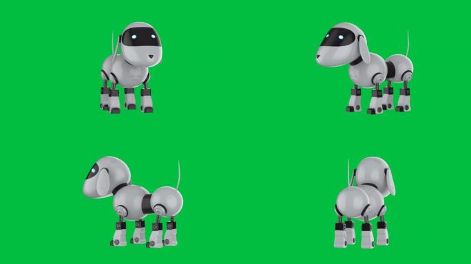 绿屏上的狗机器人