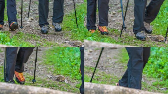 两名徒步旅行者接近摄像机