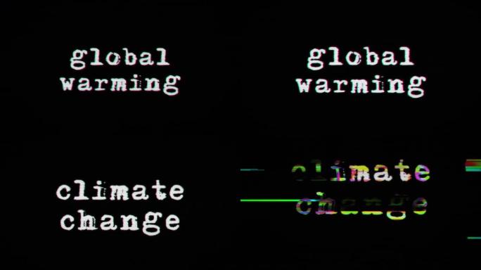 气候变化和全球变暖的现代故障过渡文本