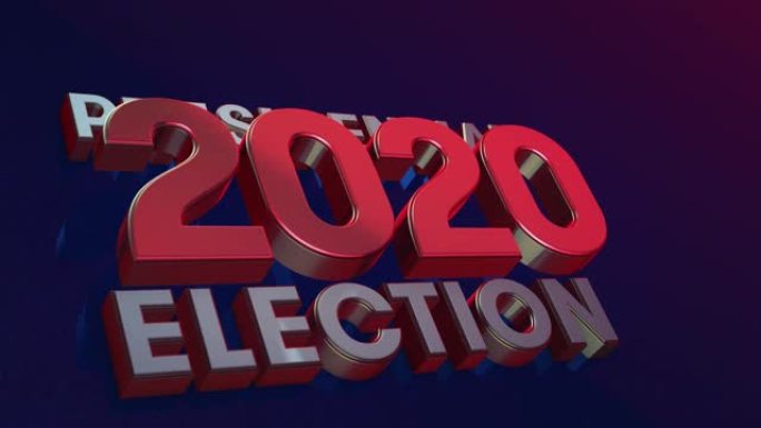 2020年美国总统大选3D运动图形