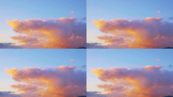 4k延时视频中彩色云景的变化